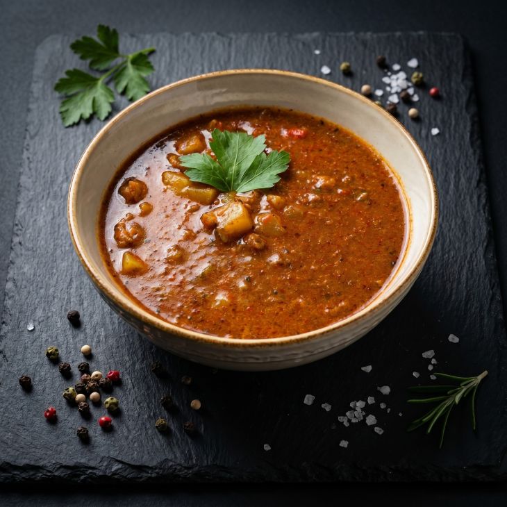 Gulaschsuppe im Glas
