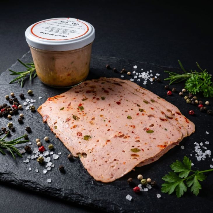 Peperonileberkäse im Glas