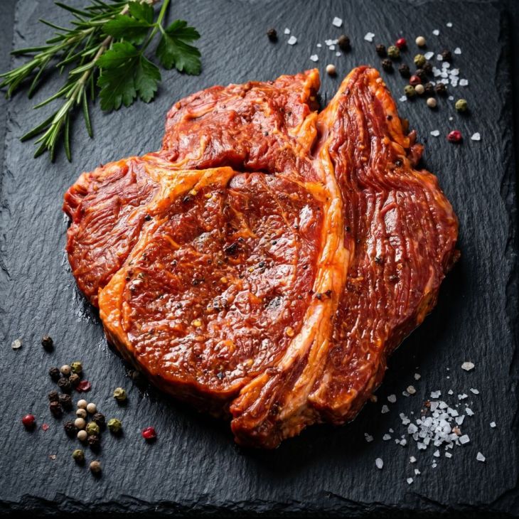 Entrecote gewürzt